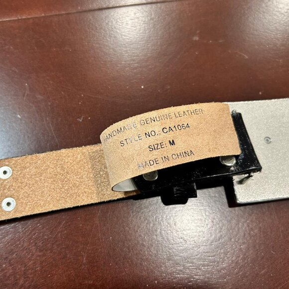 Christian Audigier Vintage Handmade Genuine Leather Belt (Stud Effect) - Picture 7 of 9